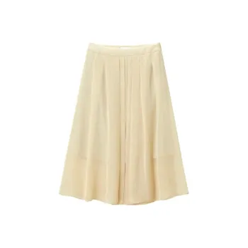 OVV Casual Long Skirts Women's Beige Yellow