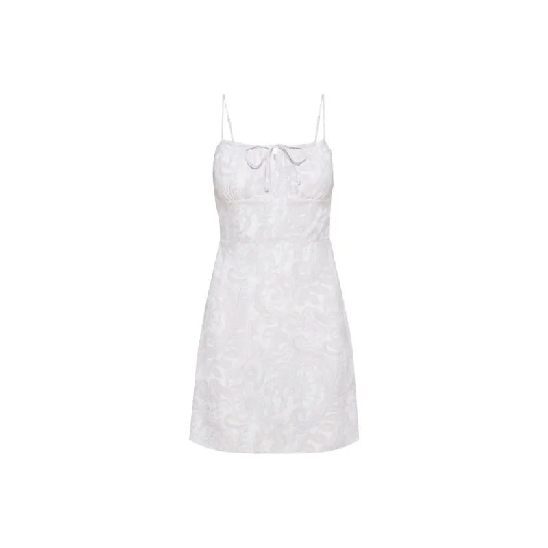 ARITZIA Wilfred Bellow Mini Dress Slip Dresses Women's White Light Birch/White Background Birch Wood-0