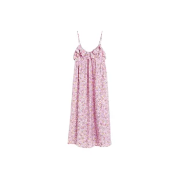 H&M Slip Dresses Women's Light Purple/Floral