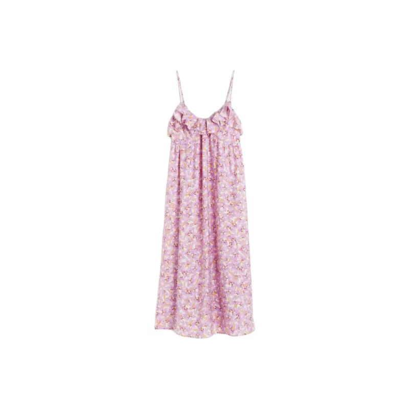 H&M Slip Dresses Women's Light Purple/Floral-0