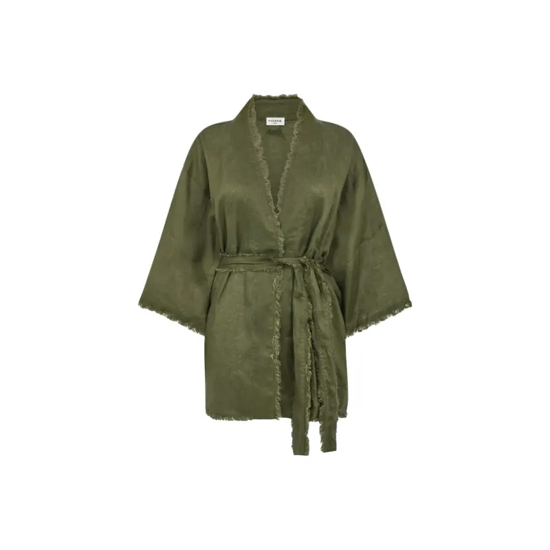 PAROSH Long Sleeved Dress Women's Green-0
