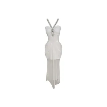 COVER TIME Slip Dress Women's White