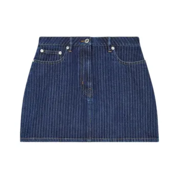KENZO Stripe Detailed Denim Mini Skirt