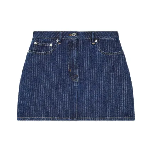 KENZO Stripe Detailed Denim Mini Skirt