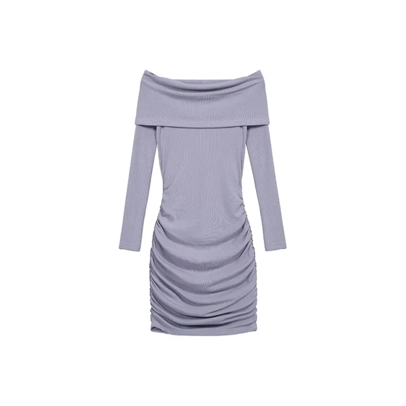AHDO Long-Sleeved Dresses Women's Purple-0