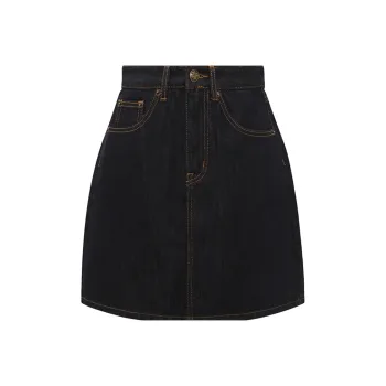 PATIT BARI Denim Short Skirts Women's Blue