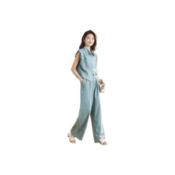 TERRE BLEUE Casual Suit Women's Light Blue