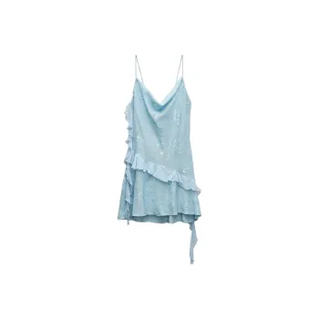 ZARA Slip Dresses Women's Bright Blue