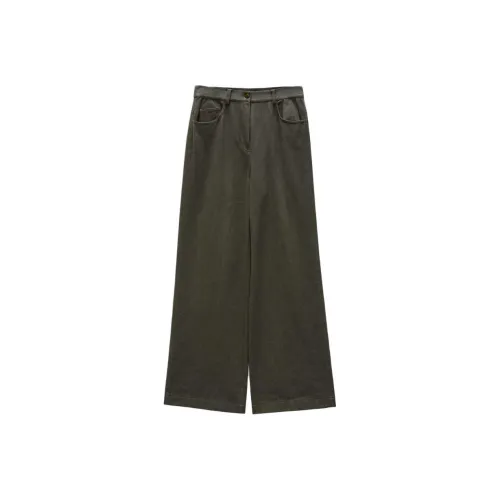 INSUN Jeans Women's Olive Green