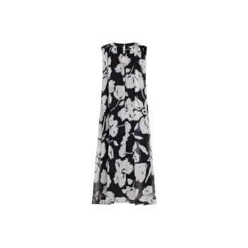 MEIYANG Sleeveless Dress Women's Floral Black