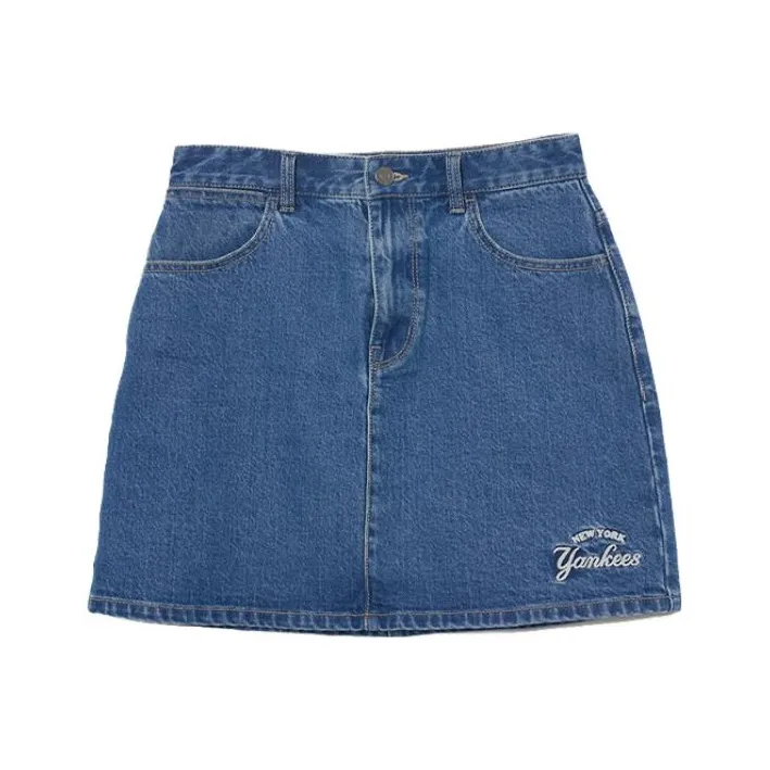MLB Denim Short Skirts Women's Indigo-0