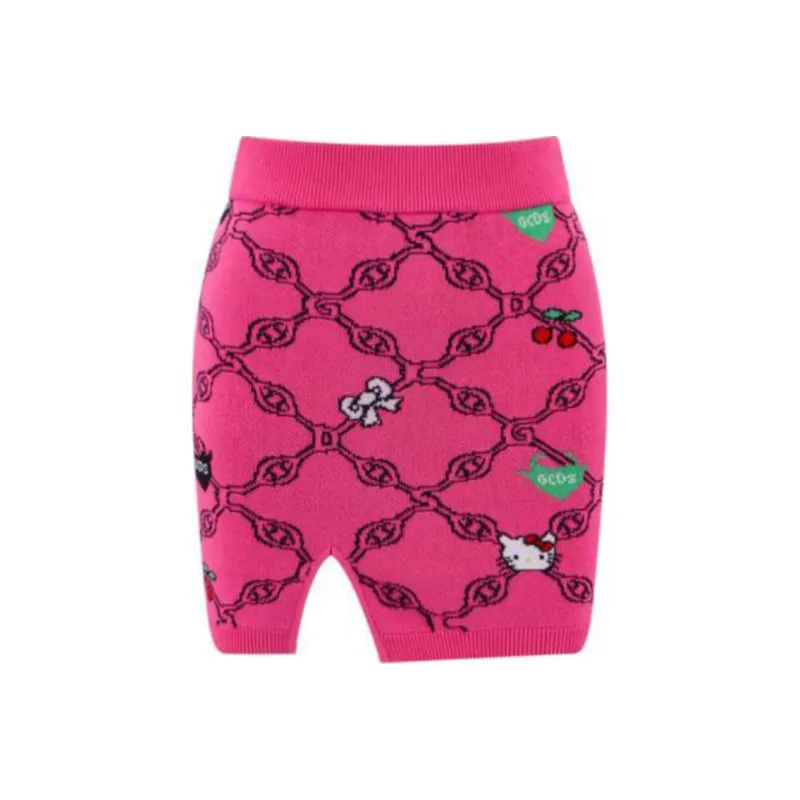 GCDS Graphic-print High-waist Skirt-0