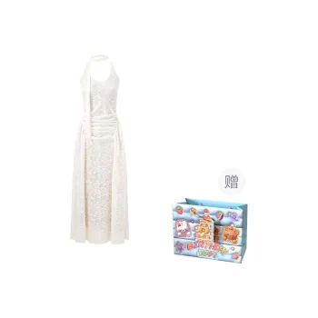 WOWI KCKS Sleeveless Dress Women's White+Scarf