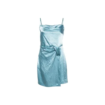 NANUSHKA Crinkled finish Satin Minidress