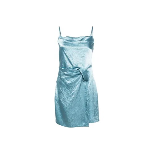 NANUSHKA Crinkled finish Satin Minidress