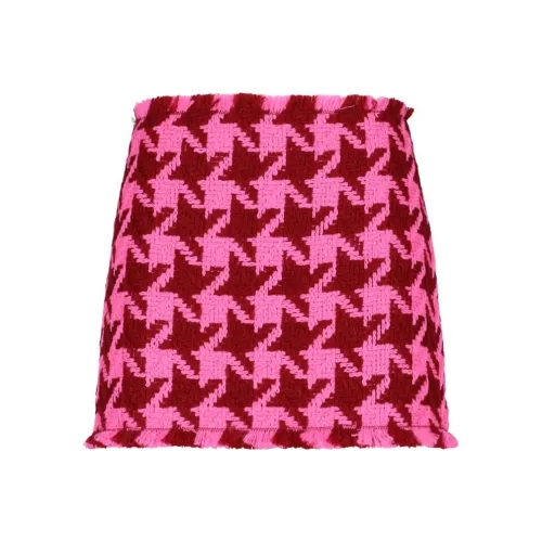VERSACE Houndstooth High Waist Mini Skirt