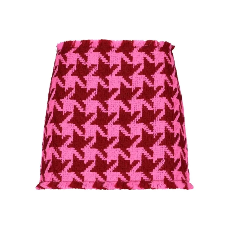 VERSACE Houndstooth High Waist Mini Skirt-0