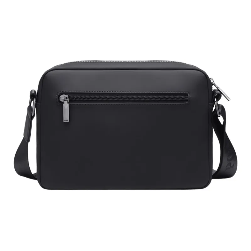 POLO Synthetic Leather Crossbody Bag, Shoulder Bag Men's Black-1