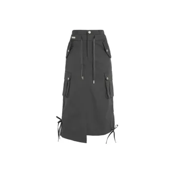 SNBL Casual Long Skirts Women's Gray