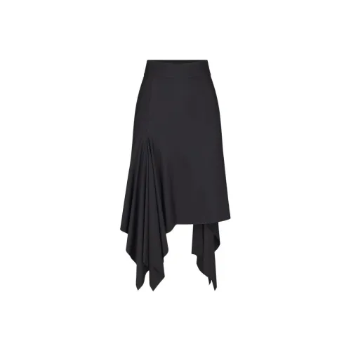 Khy 블랙 블랙 여성 캐주얼 롱 스커트