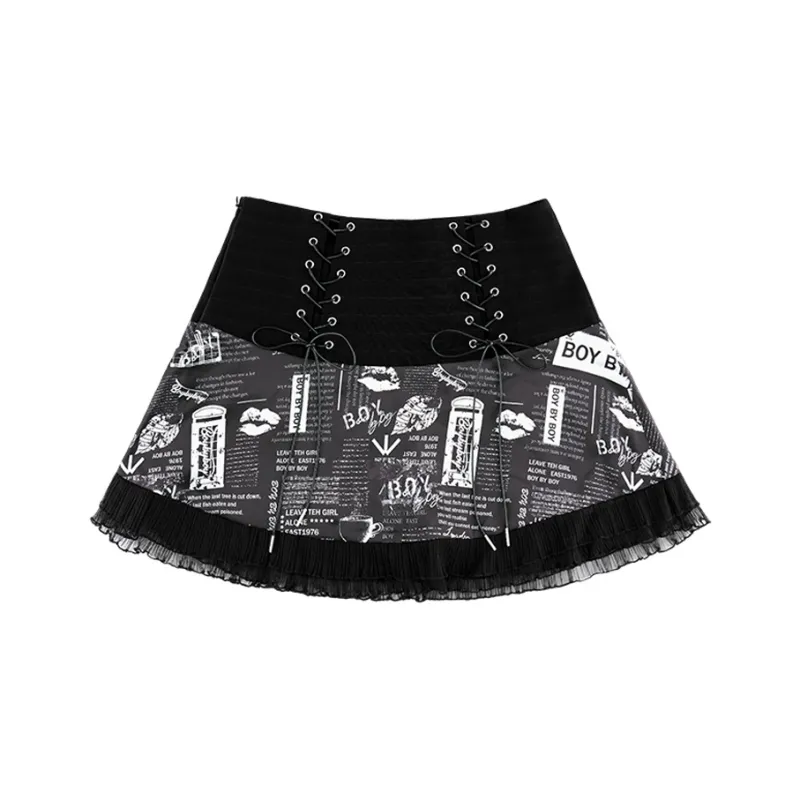BOY BY BOY Casual Short Skirts Women's Black-0