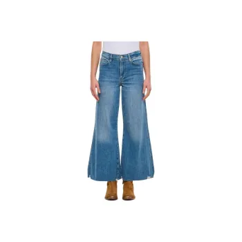 FRAME Le Palazzo Crop Raw Fray Jeans