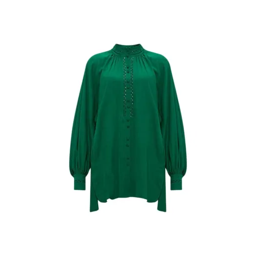 Diane Von Furstenberg SS25 Long Sleeved Dresses Women's Hunting Green