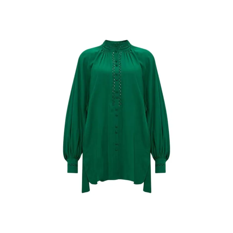 Diane Von Furstenberg SS25 Long Sleeved Dresses Women's Hunting Green-0