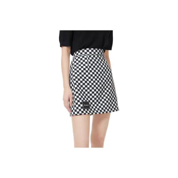 EICHITOO Casual Short Skirts Women's Black Plaid