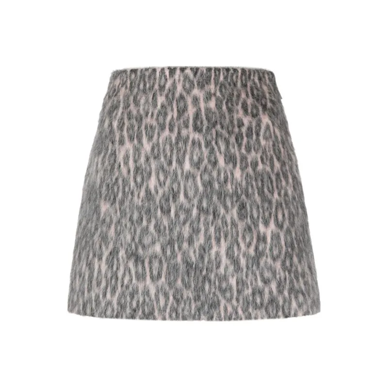 MSGM Casual Short Skirts Women's Gray-0