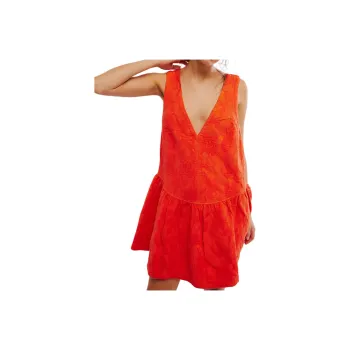 FREE PEOPLE About Town Mini Dress Sleeveless Dress Women's Scarlet Ibis/Vermilion Juru