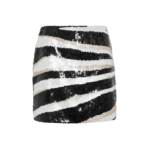 ELIE SAAB Zebra estampill Sequin embellished Miniskirt