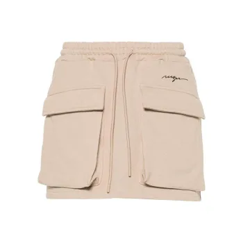 MSGM Logo Embroidered Drawstring Mini Skirt