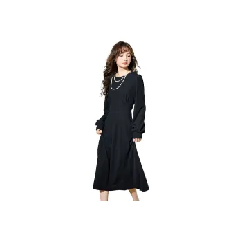 SMEN Long Sleeved Dresses Women's Black