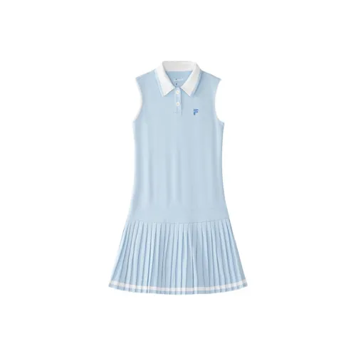 FILA FUSION FUSION LIFEFOB Collection Sleeveless Dress Women's Light White Blue