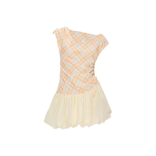 SECFLY OFFICIAL Sleeveless Dress Women's Light Yellow