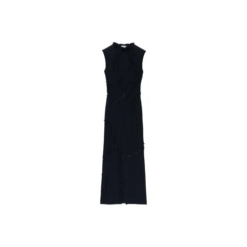 Alexander McQueen Distressed Detail Knit Midi Dress