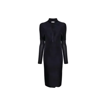 Ferragamo Polo collar Knitted Midi Dress