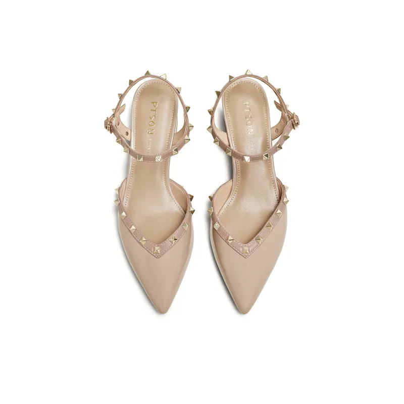 PT'SON Chunky Heel High Heels Women's-8