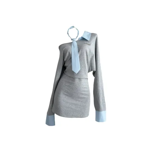 JOSR Long Sleeved Dress Women's Light Blue
