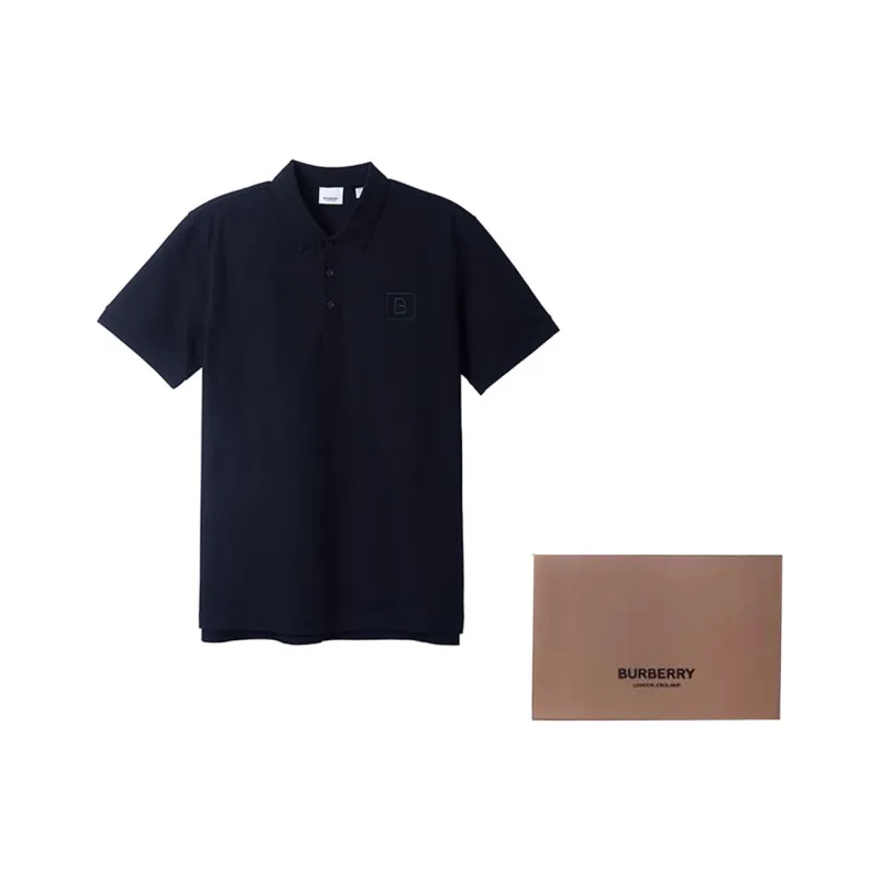 Burberry Letter Graphic Cotton Pique Polo Shirt-3