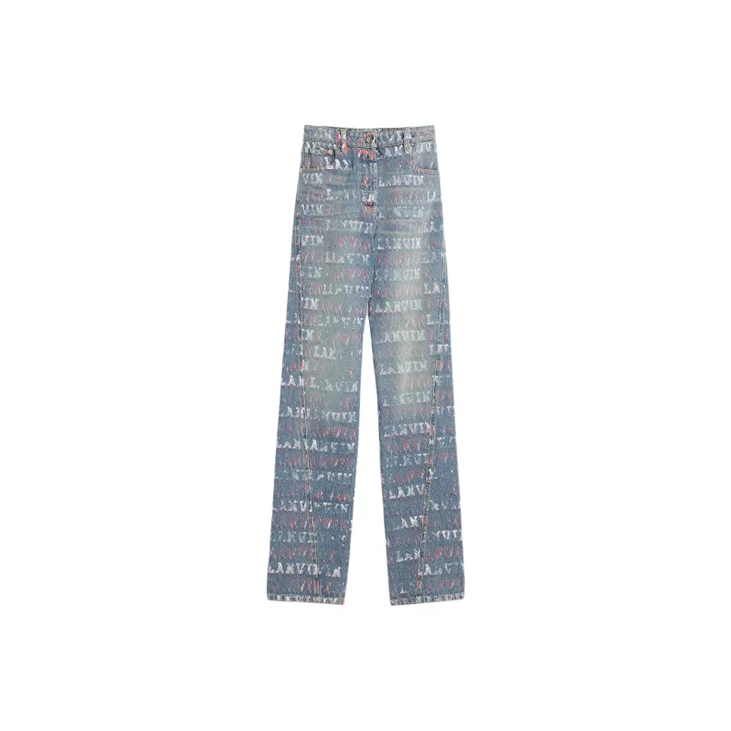Lanvin X Future Mid Rise Distressed Jeans-0