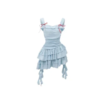 AFGGD Slip Dresses Women's Blue