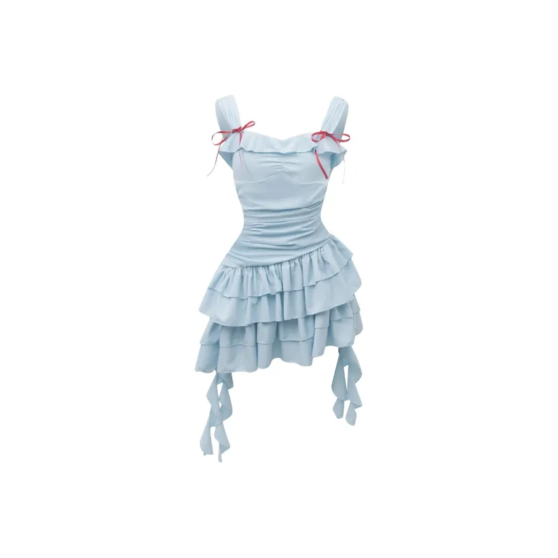AFGGD Slip Dresses Women's Blue-0