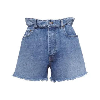 MIU MIU Denim Shorts Women's Blue