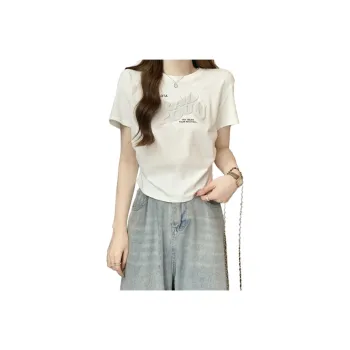 XIANSINIAO Drop Shoulder Sleeve T Shirt Women's