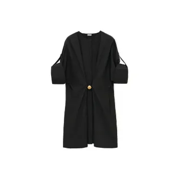 LOEWE Pebble Gather Detailed Mini Poplin Dress