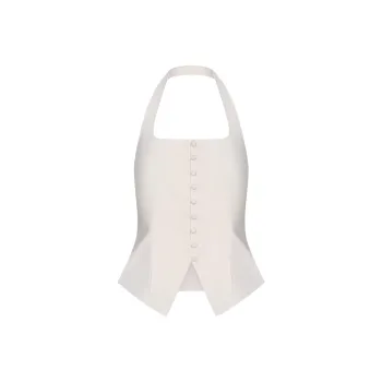 URBAN REVIVO Vests Women's Ecru