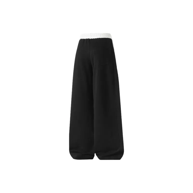 TBSM Knitted Sweatpants Unisex Black White-1