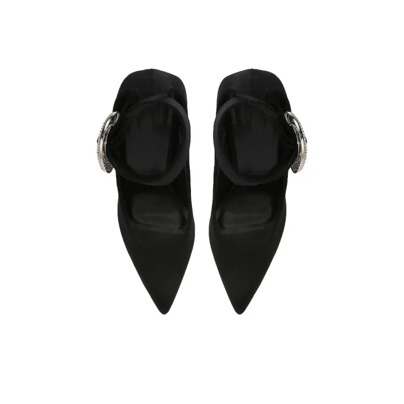TADSW Slim Heel High Heels Women's Black-3